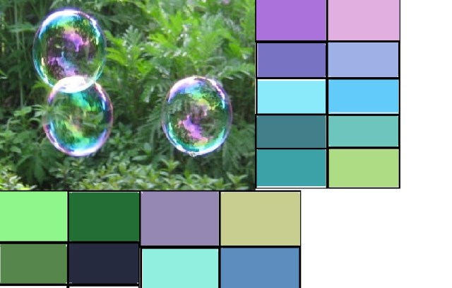 bubble color splotches