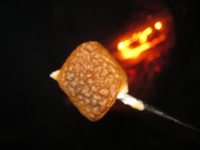 Burnt Orange Marshmallow with Campfire