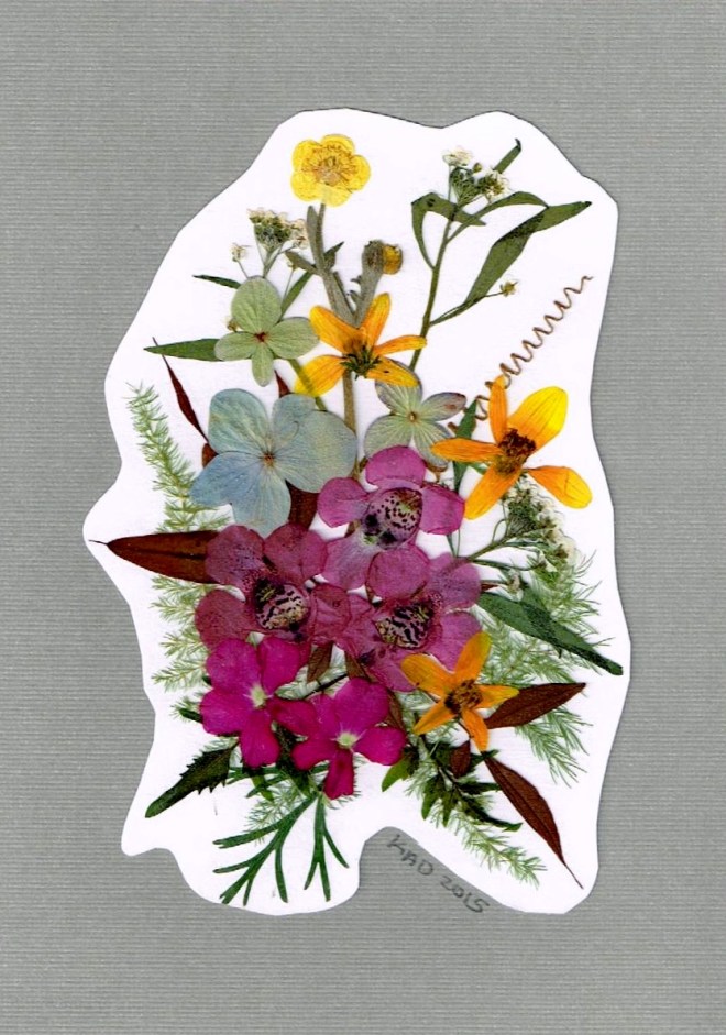 pressed flower card